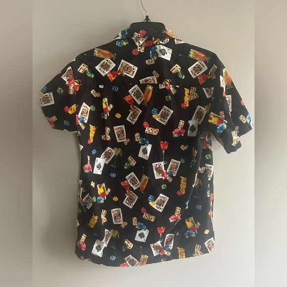 PACIFIC LEGEND APPAREL made In Hawaii Vegas Lucky Camp Shirt In Black Size M - Picture 4 of 6